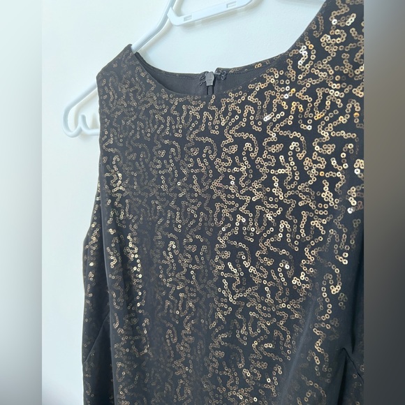 Black and gold sequin dress Petite 4 cocktail - Picture 4 of 8